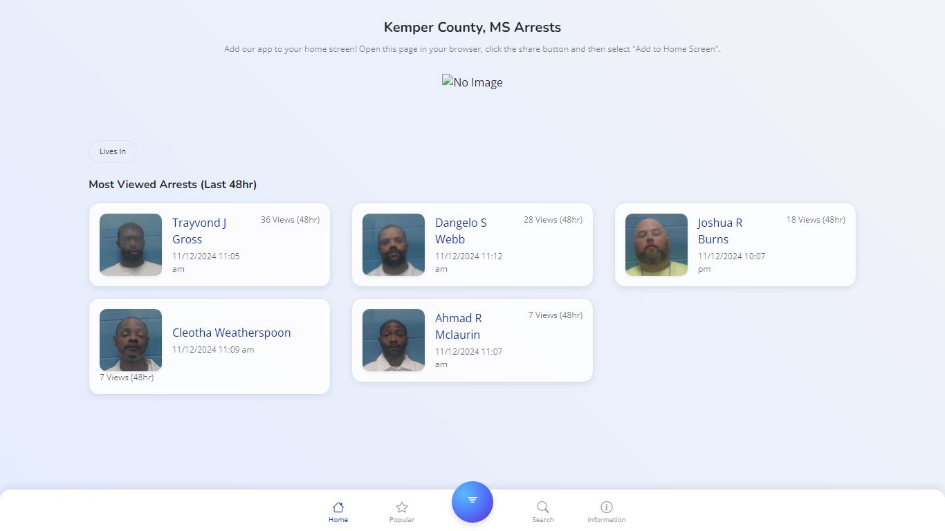 Kemper County, MS Arrests - Public Jail Records